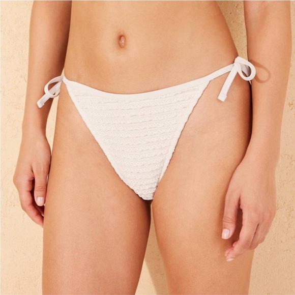 Lace Ruffle Low-Rise Ultra High Leg Extra Cheeky Bikini Bottom - Wild Fable new - Picture 1 of 5
